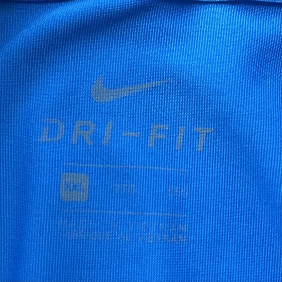 Nike DriFit Golf Polo Shirt Mens 2XL Blue Gray Short Sleeves - Picture 7 of 8